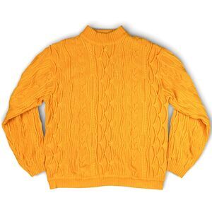 COOGI Australia Wool Sweater Men’s 3X Solid Yellow Knit Vintage Rare Authentic